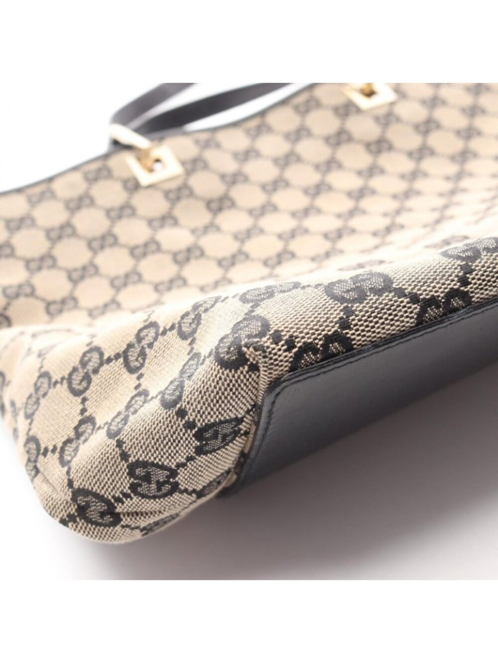 Gucci Tote GG Canvas 002 Beige Black - Picture 9 of 15